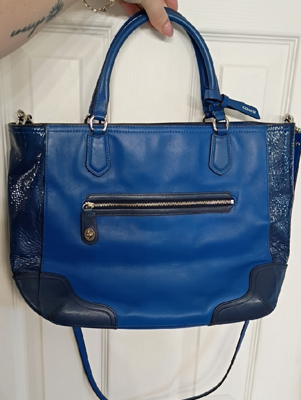 Coach Blue Poppy Blaire Tote